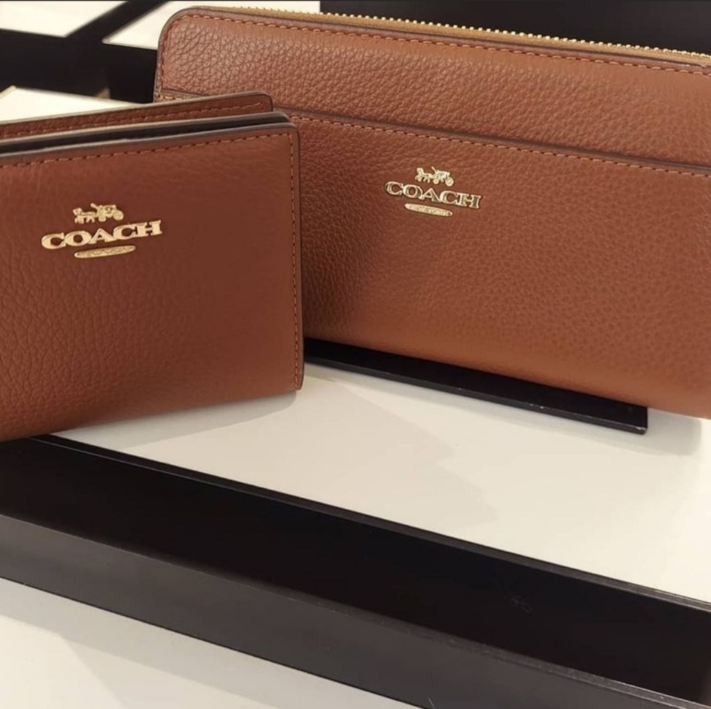 Authentic Rosewood Coach Wallet Bundle